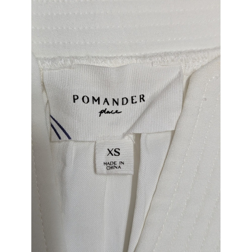 Tuckernuck Top Pomander Place XS White Koa Blouse Relaxed Tunic 3/4 Sleeves - Picture 4 of 12